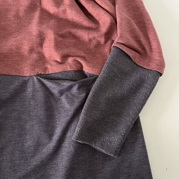 Logo Lounge Colorblock Cardigan Womens Medium Knit Pocket Longline Waffle Sleeve - Picture 3 of 9